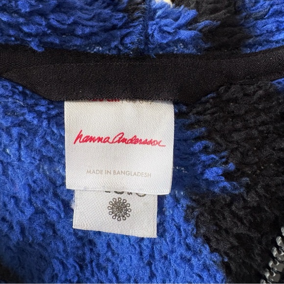 Hanna Andersson Kids Lightning Bolt Fleece Hoodie Blue Cozy Kidcore - Picture 4 of 6